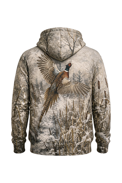 Performance Fleece-Lined Hoodie - Snowy Marsh Pheasant Flight image 5
