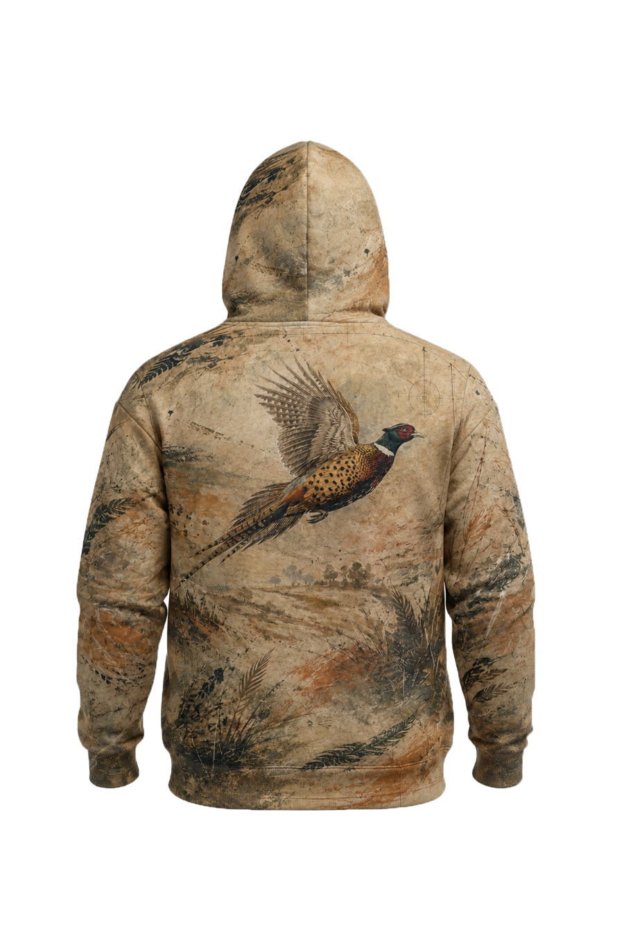 Performance Fleece-Lined Hoodie _–_ Vintage Grassland Pheasant Quest image 6