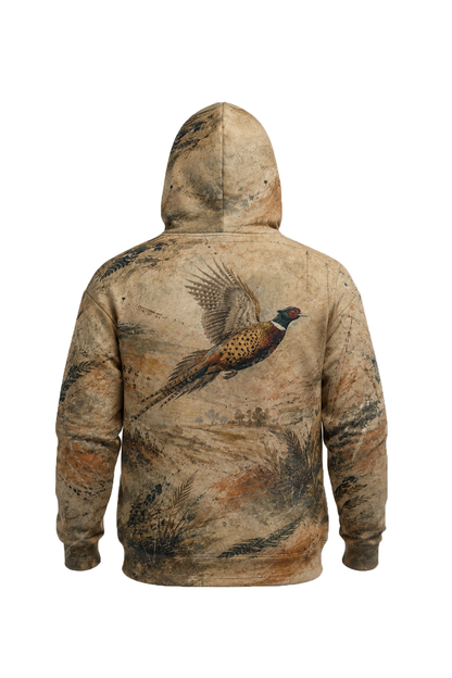 Performance Fleece-Lined Hoodie _–_ Vintage Grassland Pheasant Quest image 6