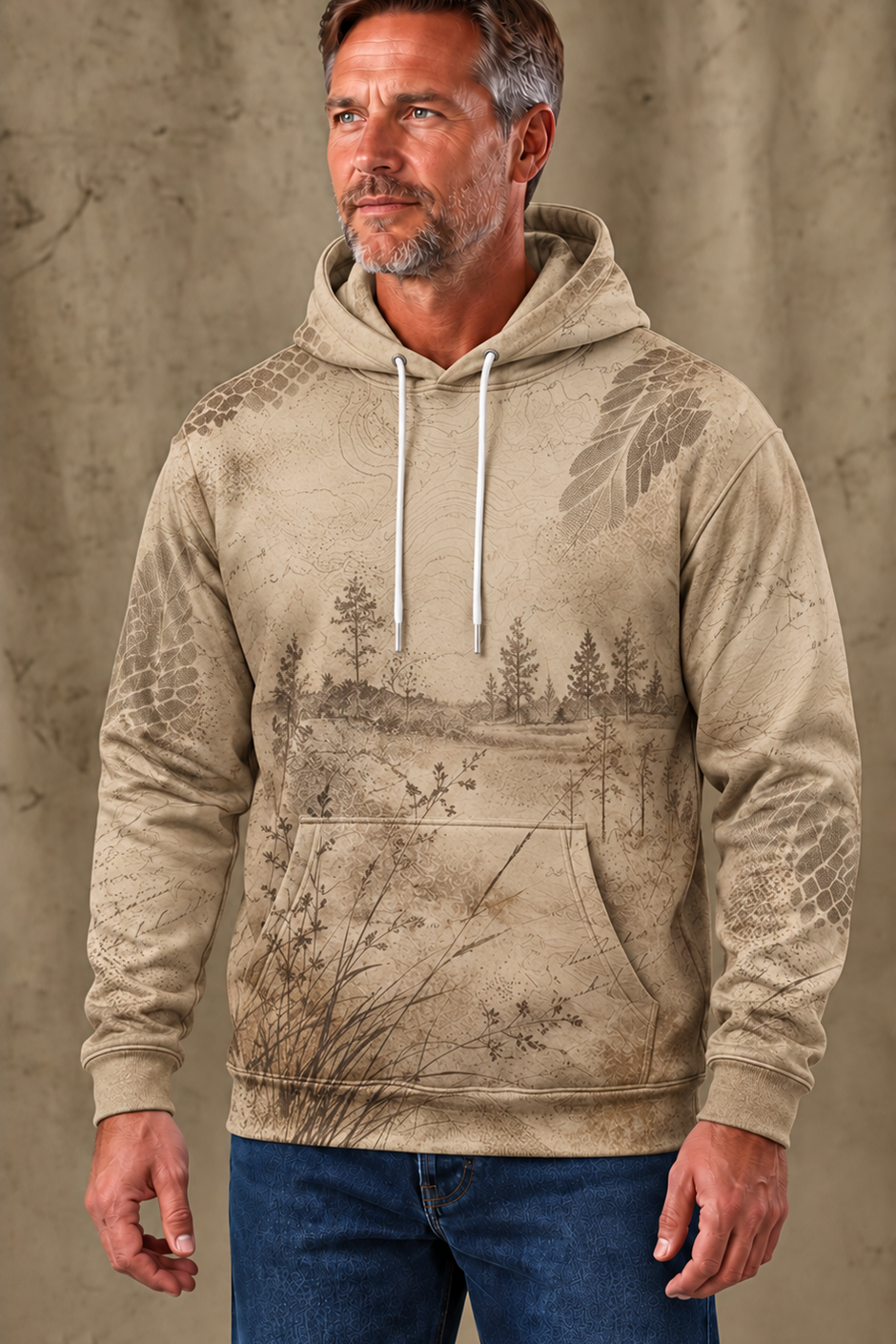 Performance Fleece-Lined Hoodie – Prairie Quail Vintage Flush image 3