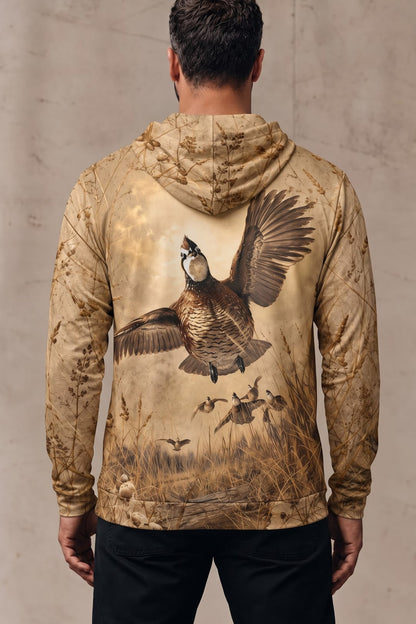 Performance Fleece-Lined Hoodie _–_ Golden Grassland Quail Soar image 2