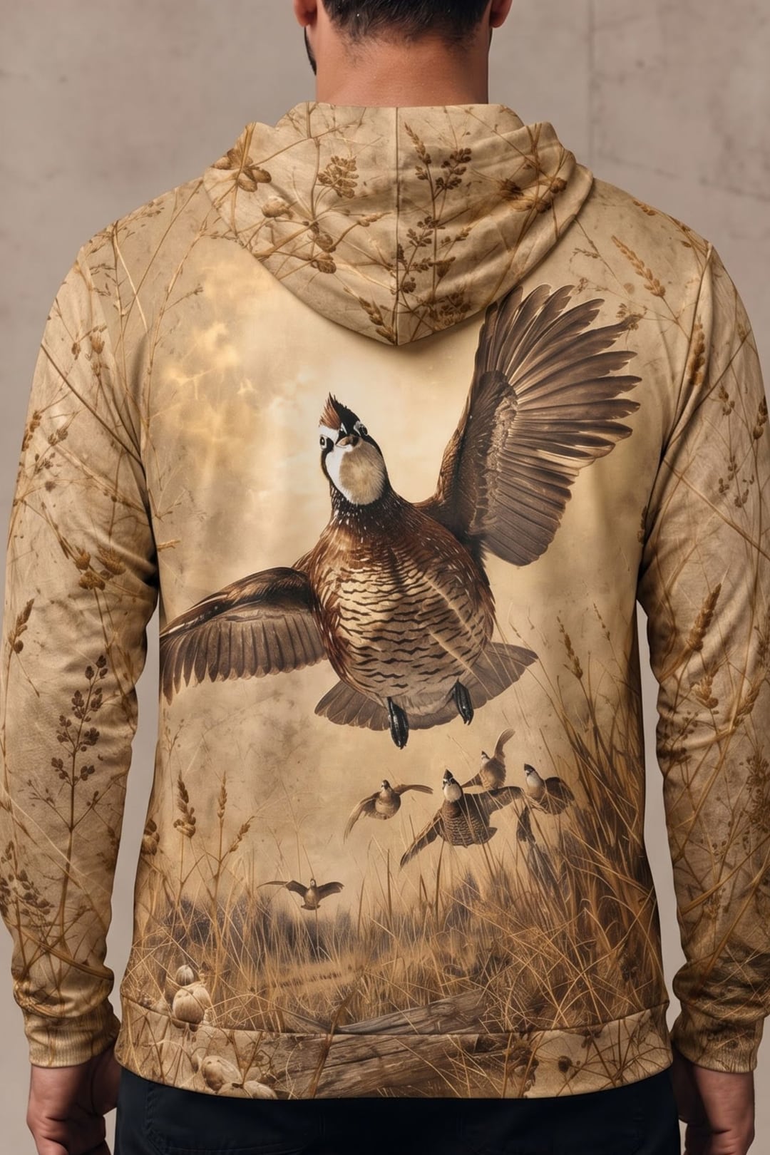 Performance Fleece-Lined Hoodie _–_ Golden Grassland Quail Soar image 4