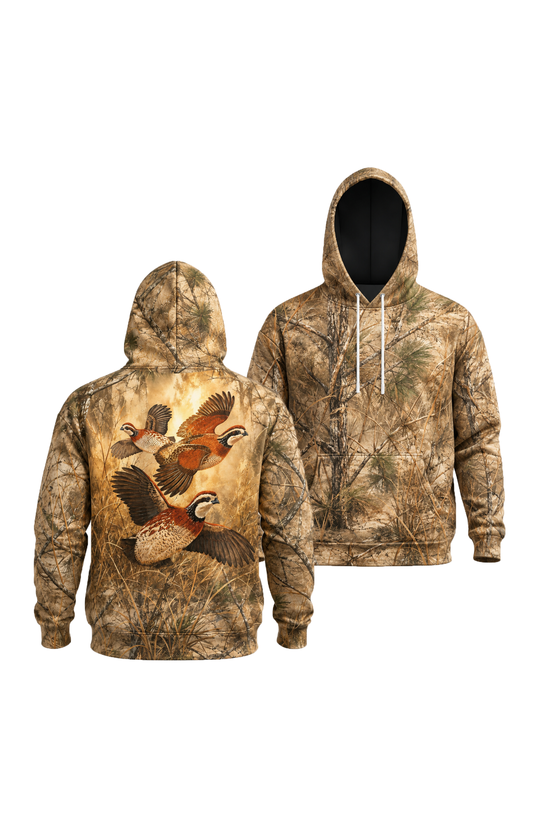 Performance Fleece-Lined Hoodie - Timber Pine Quail Covey image 1