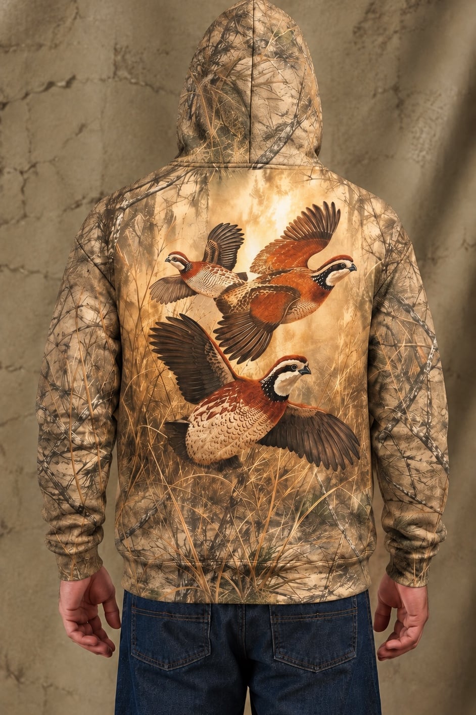 Performance Fleece-Lined Hoodie - Timber Pine Quail Covey image 2