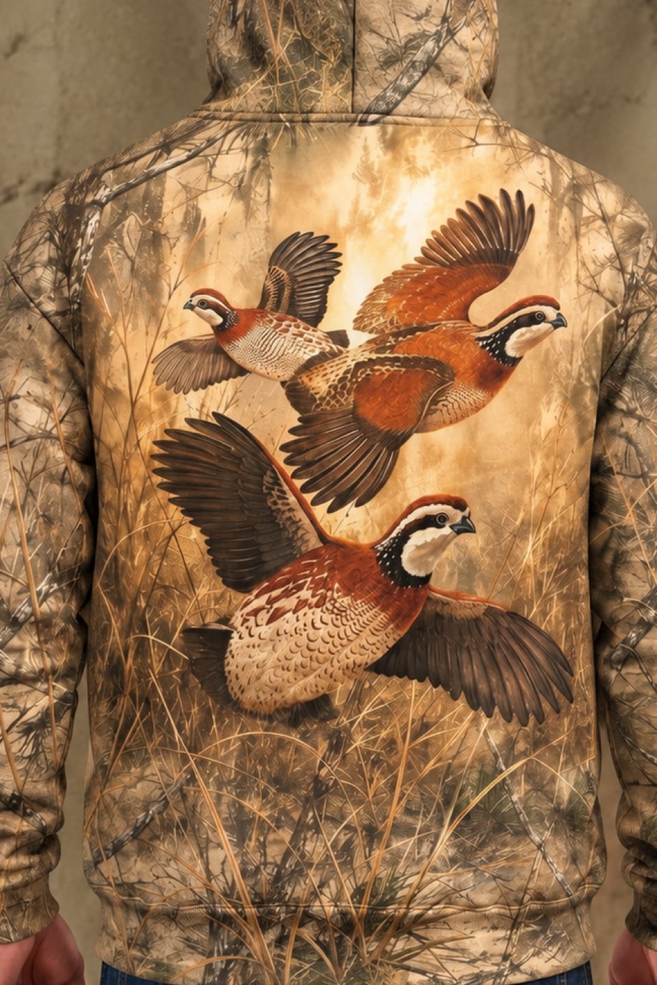 Performance Fleece-Lined Hoodie - Timber Pine Quail Covey image 4