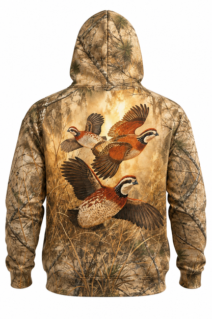 Performance Fleece-Lined Hoodie - Timber Pine Quail Covey image 5