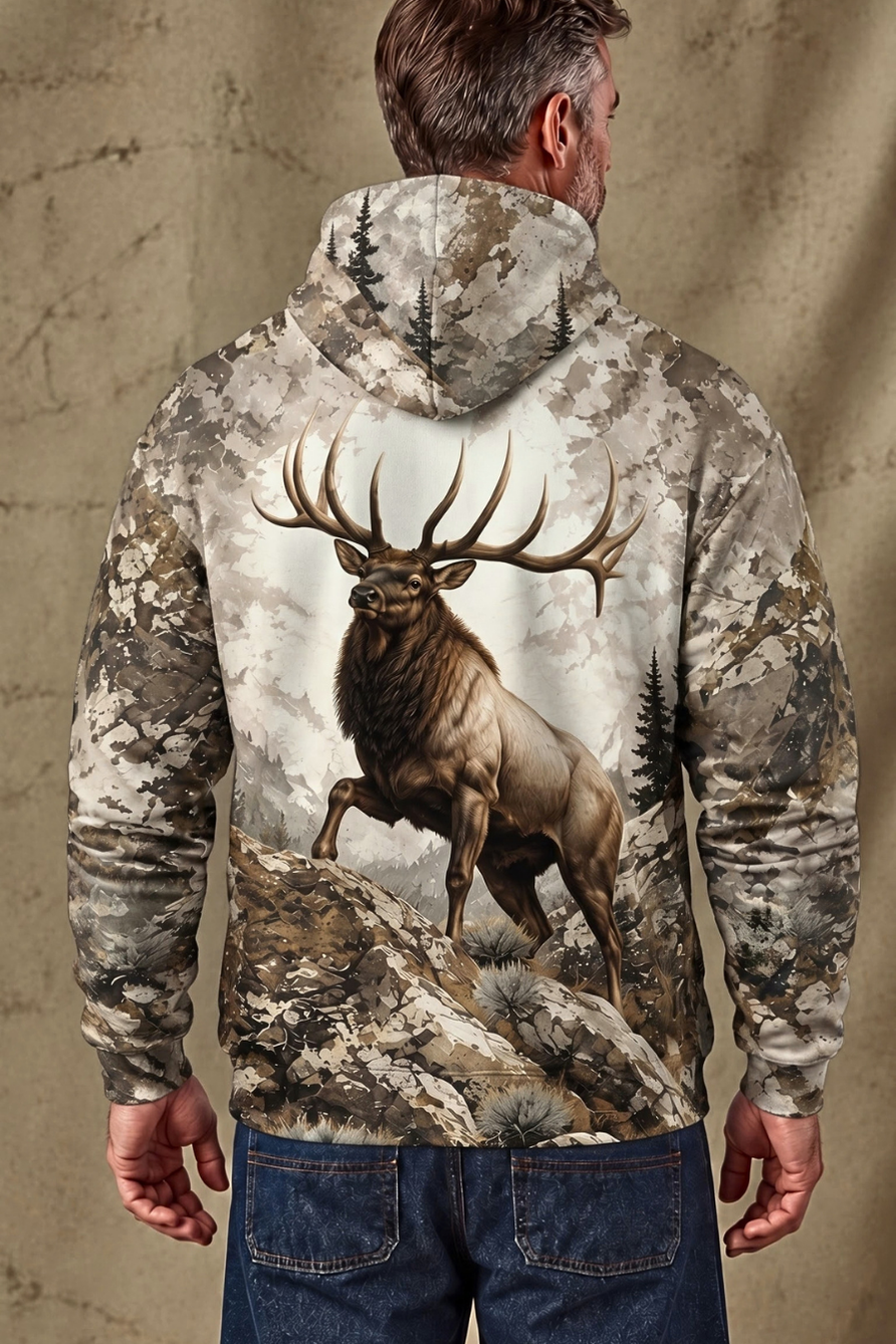 Performance Fleece-Lined Hoodie – Alpine Elk Monarch image 2