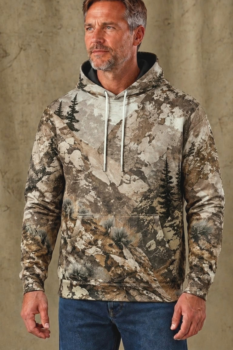 Performance Fleece-Lined Hoodie – Alpine Elk Monarch image 3