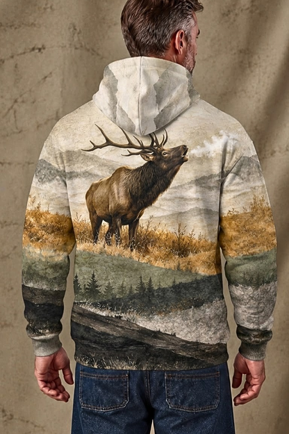 Performance Fleece-Lined Hoodie – Autumn Bugle Call image 2