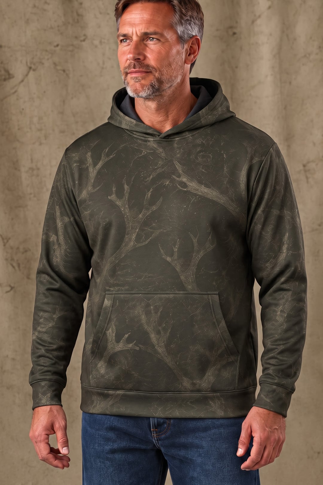 Performance Fleece-Lined Hoodie - Mountain Caribou Migration image 3