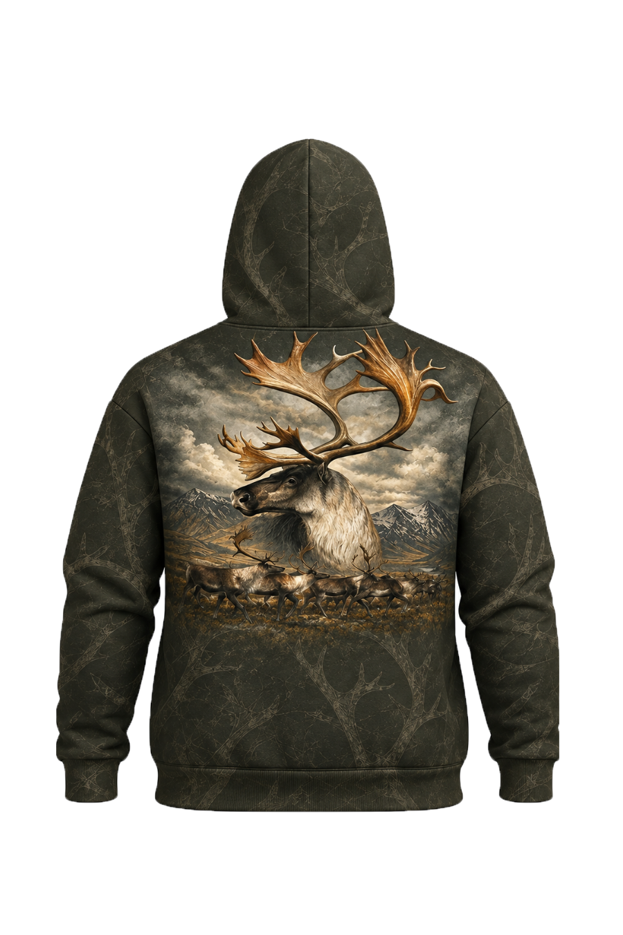 Performance Fleece-Lined Hoodie - Mountain Caribou Migration image 5