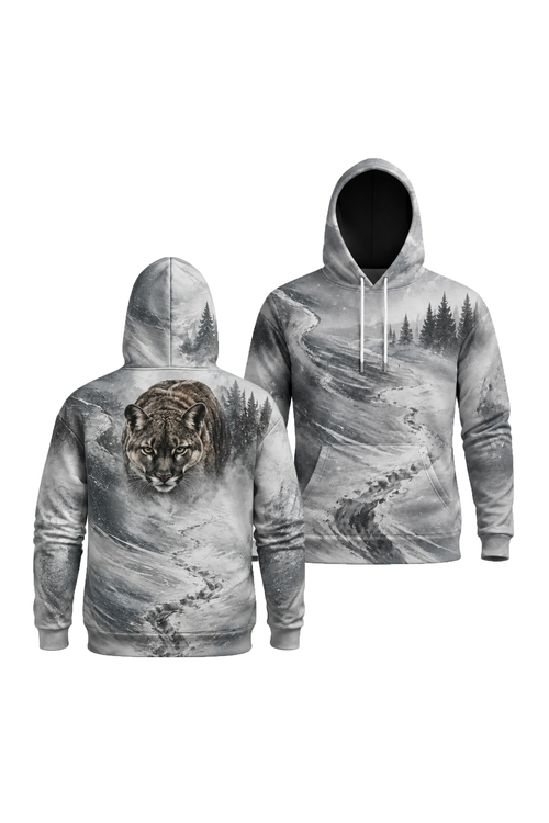 Performance Fleece-Lined Hoodie - Snow Ridge Cougar Track image 1