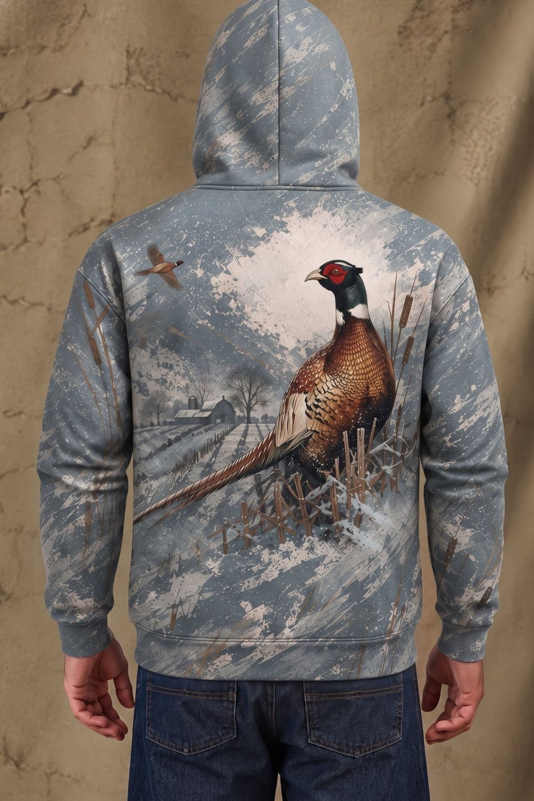 Performance Fleece-Lined Hoodie - Winter Homestead Pheasant image 2