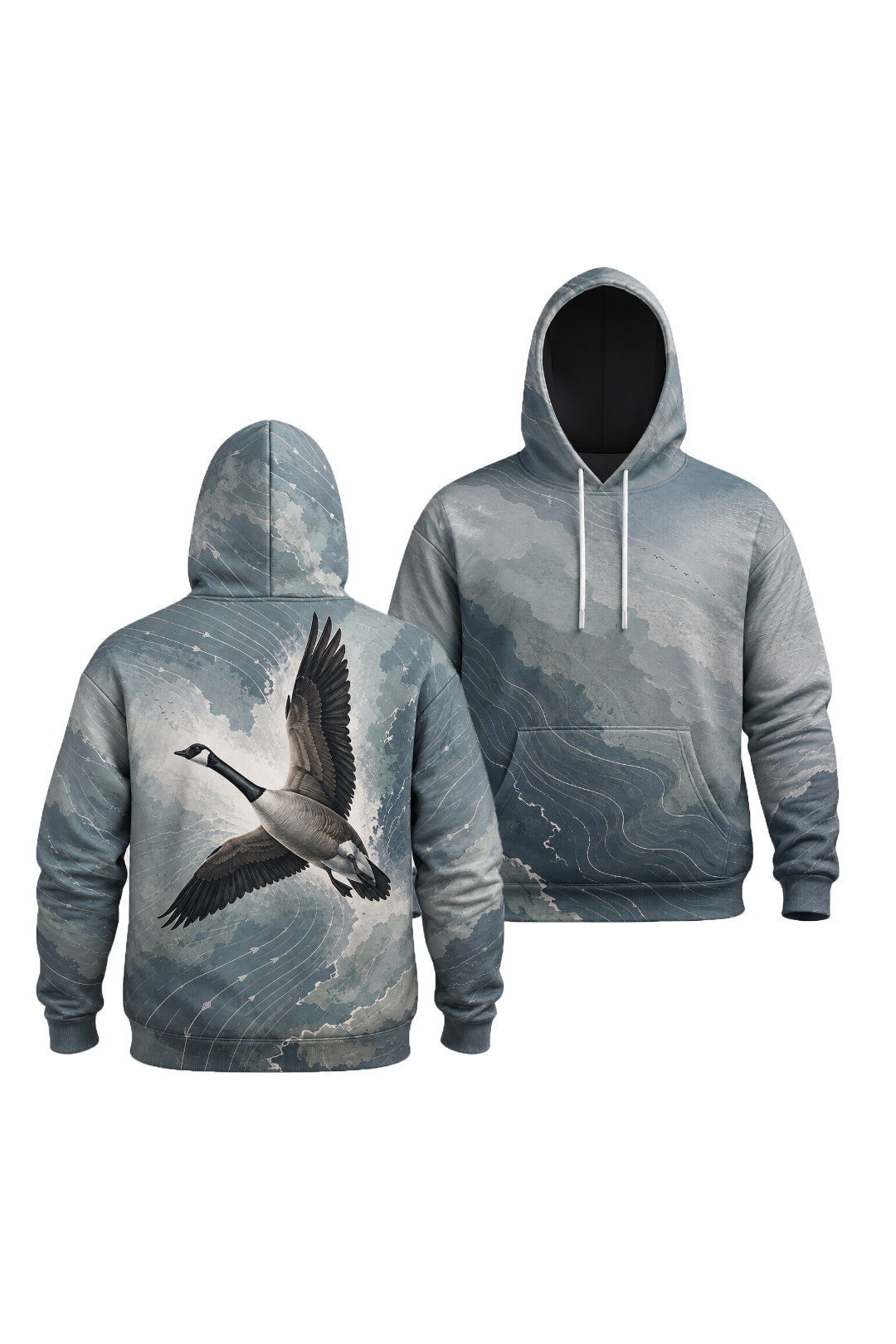 Performance Fleece-Lined Hoodie – Aero Current Goose Soar image 1