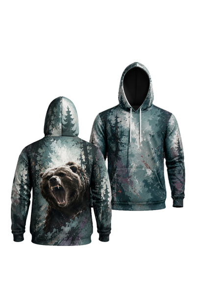 Performance Fleece-Lined Hoodie - Shadow Forest Grizzly Fury image 1