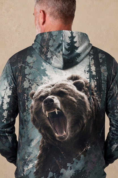 Performance Fleece-Lined Hoodie - Shadow Forest Grizzly Fury image 4