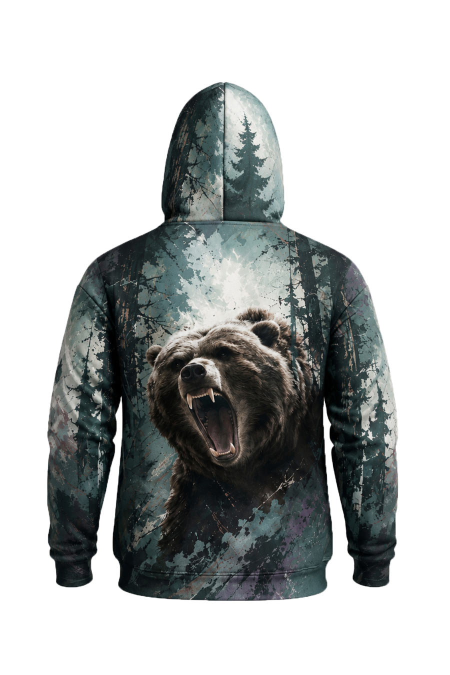Performance Fleece-Lined Hoodie - Shadow Forest Grizzly Fury image 5