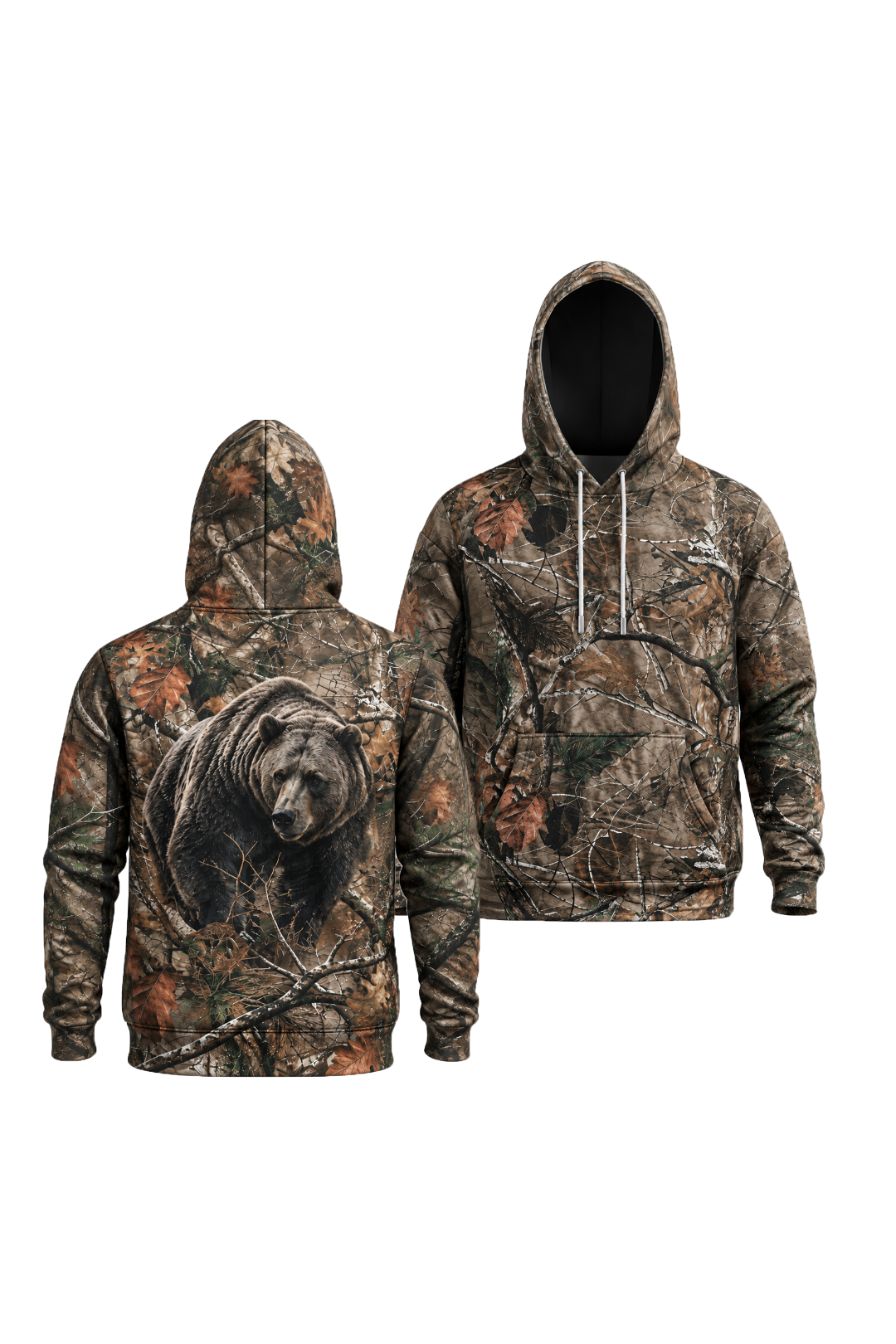 Performance Fleece-Lined Hoodie - Autumn Oak Grizzly Stalke image 1