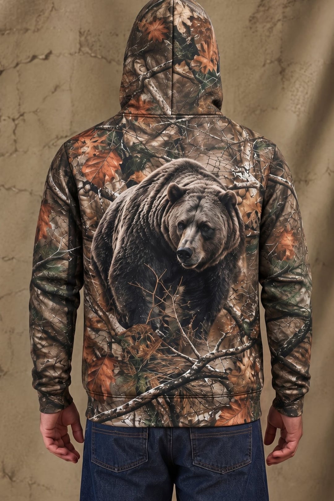 Performance Fleece-Lined Hoodie - Autumn Oak Grizzly Stalke image 2