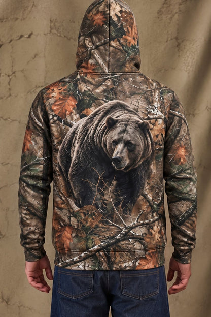 Performance Fleece-Lined Hoodie - Autumn Oak Grizzly Stalke image 2