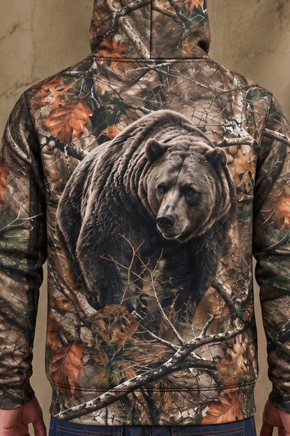 Performance Fleece-Lined Hoodie - Autumn Oak Grizzly Stalke image 4
