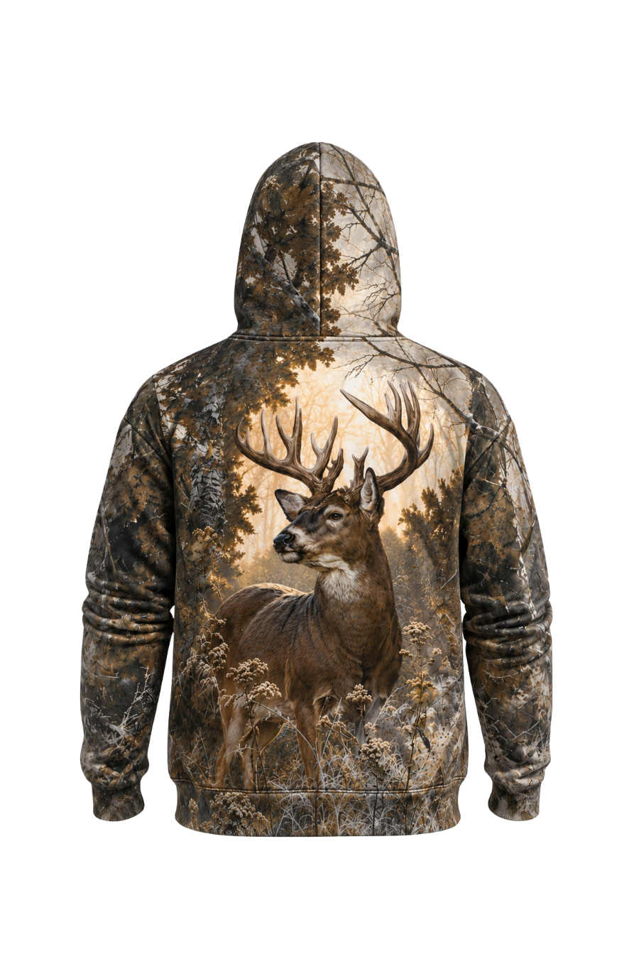 Performance Fleece-Lined Hoodie - Frost Timber Whitetail Sentinel image 5