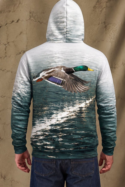 Performance Fleece-Lined Hoodie - Silver Water Mallard Glide image 2