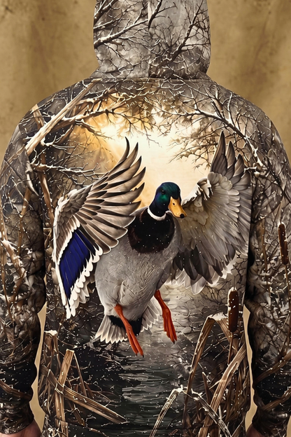 Performance Fleece-Lined Hoodie _–_ Timber Marsh Mallard Touchdown image 4