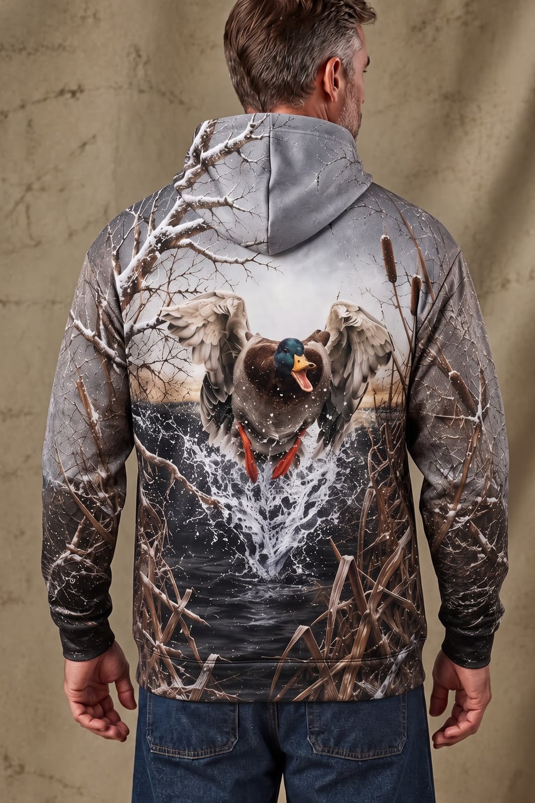 Performance Fleece-Lined Hoodie _–_ Frost Marsh Mallard Rush image 2
