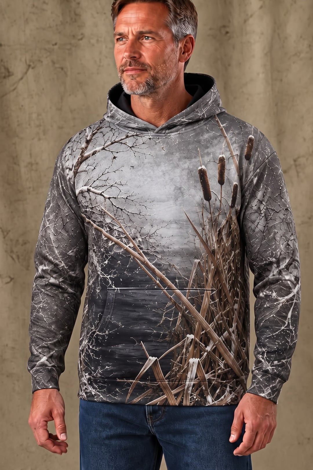 Performance Fleece-Lined Hoodie _–_ Frost Marsh Mallard Rush image 3
