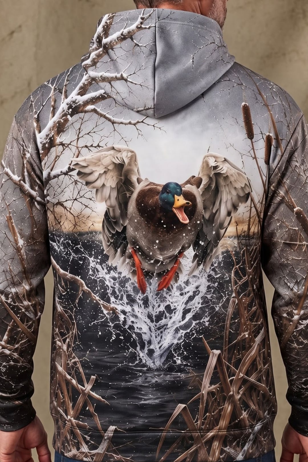 Performance Fleece-Lined Hoodie _–_ Frost Marsh Mallard Rush image 4