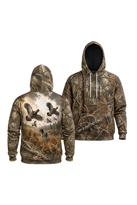 Performance Fleece-Lined Hoodie - Pine Covert Quail Hunt image 1