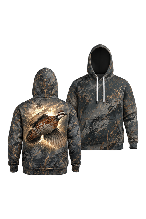 Performance Fleece-Lined Hoodie - Charcoal Brush Quail Ascent image 1