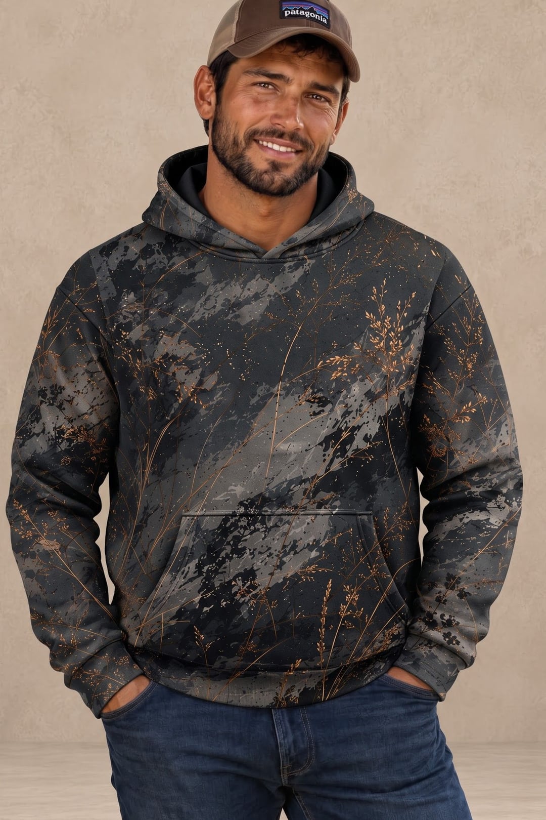 Performance Fleece-Lined Hoodie - Charcoal Brush Quail Ascent image 3