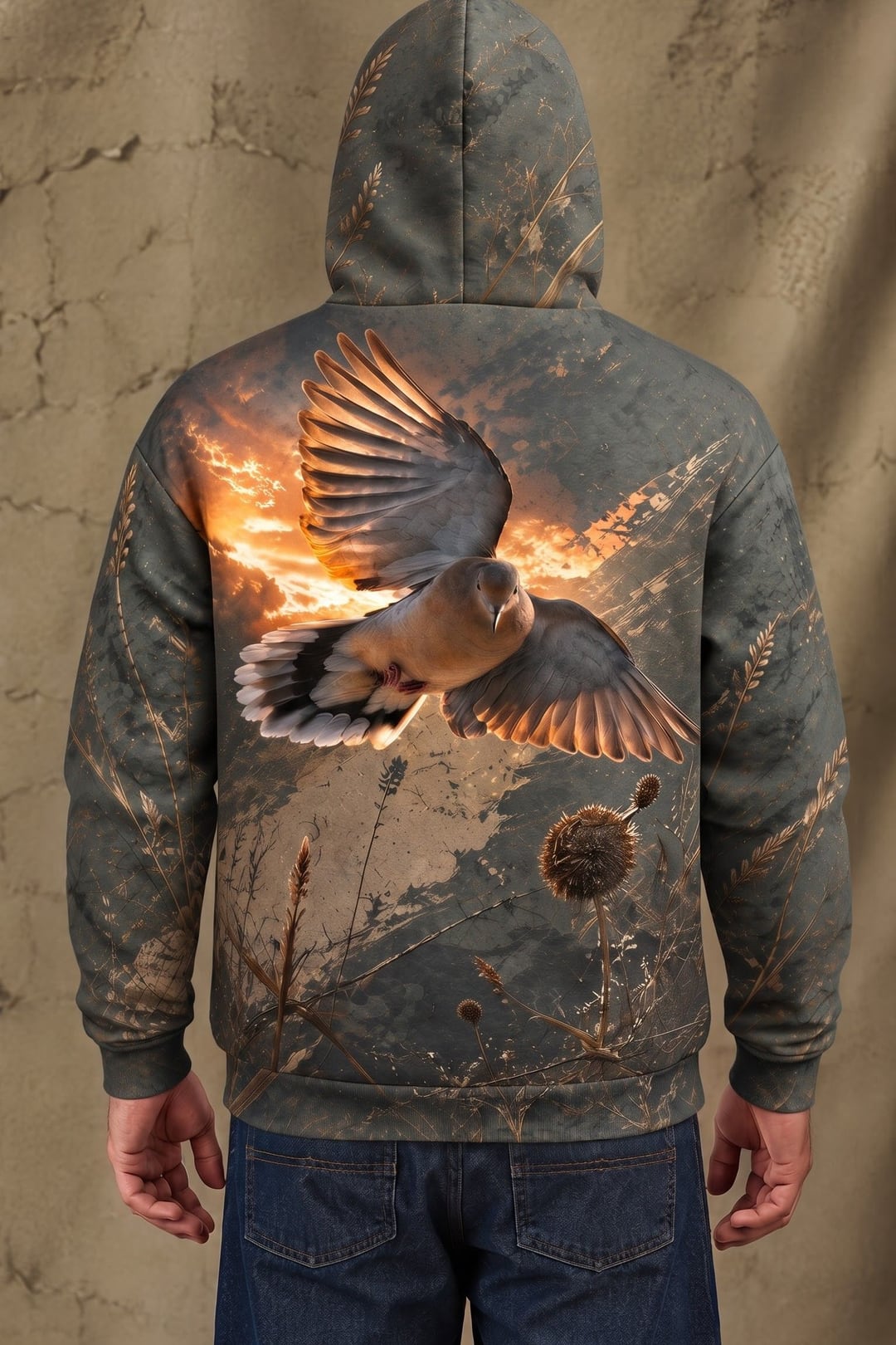 Performance Fleece-Lined Hoodie - Sunset Wire Dove Glide image 2