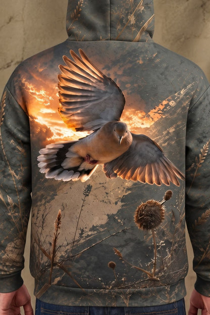 Performance Fleece-Lined Hoodie - Sunset Wire Dove Glide image 4