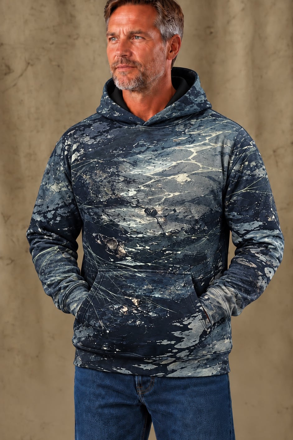 Performance Fleece-Lined Hoodie - Twilight Marsh Tailing Redfish image 3