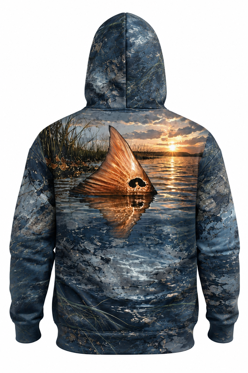 Performance Fleece-Lined Hoodie - Twilight Marsh Tailing Redfish image 5