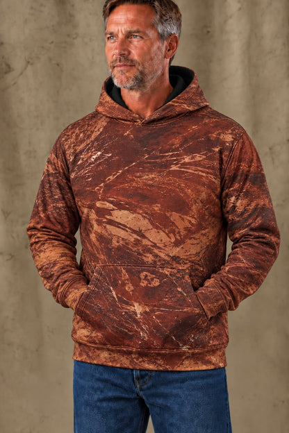 Performance Fleece-Lined Hoodie - Sunset Marsh Redfish Breach image 3