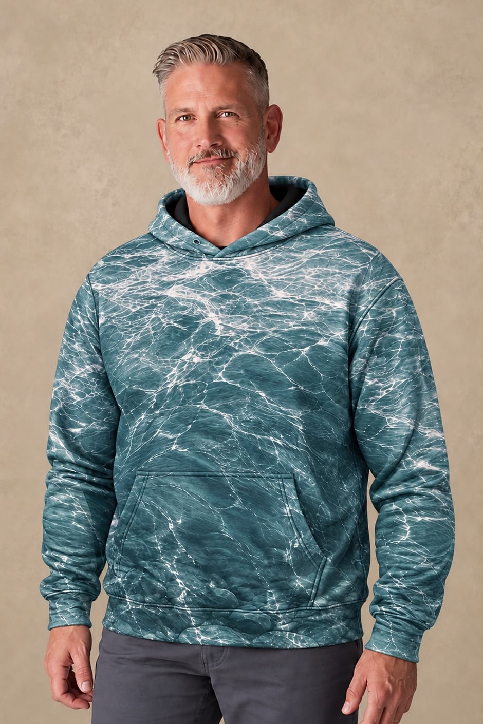 Performance Fleece-Lined Hoodie - Rocky Water Striped Bass Strike image 3