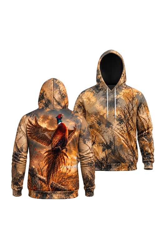 Performance Fleece-Lined Hoodie - Autumn Prairie Pheasant Flight image 1