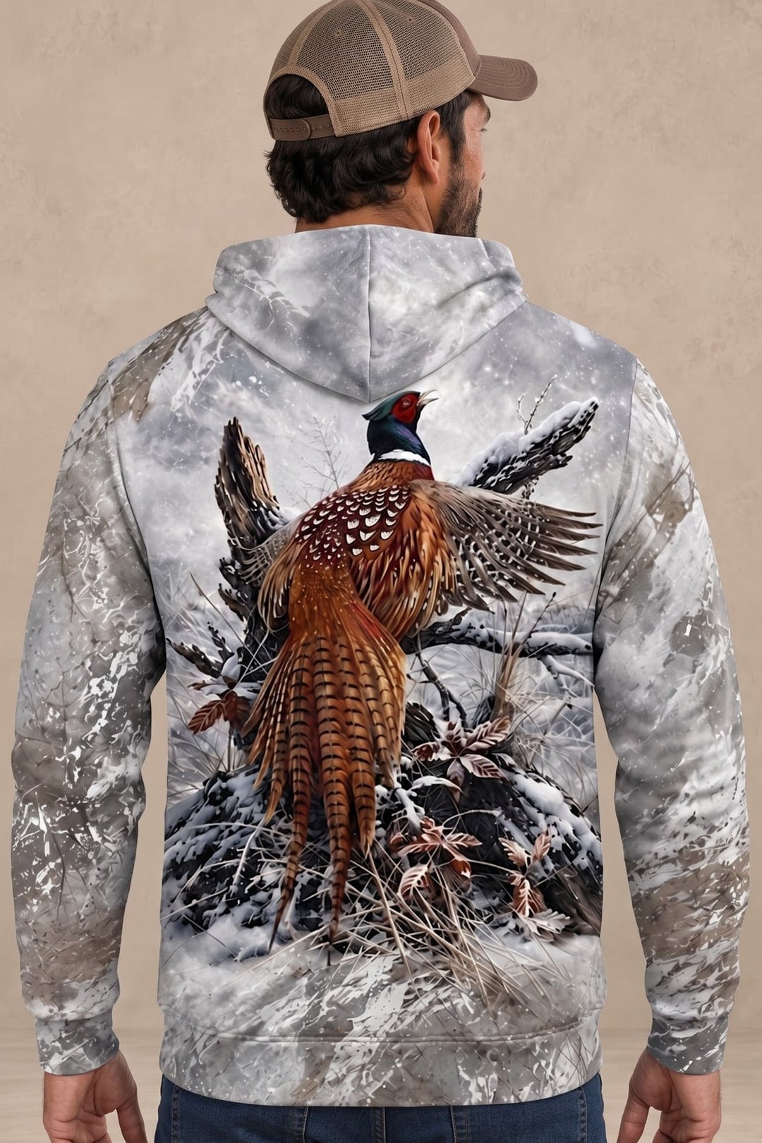 Performance Fleece-Lined Hoodie - Frozen Timber Pheasant Call image 2