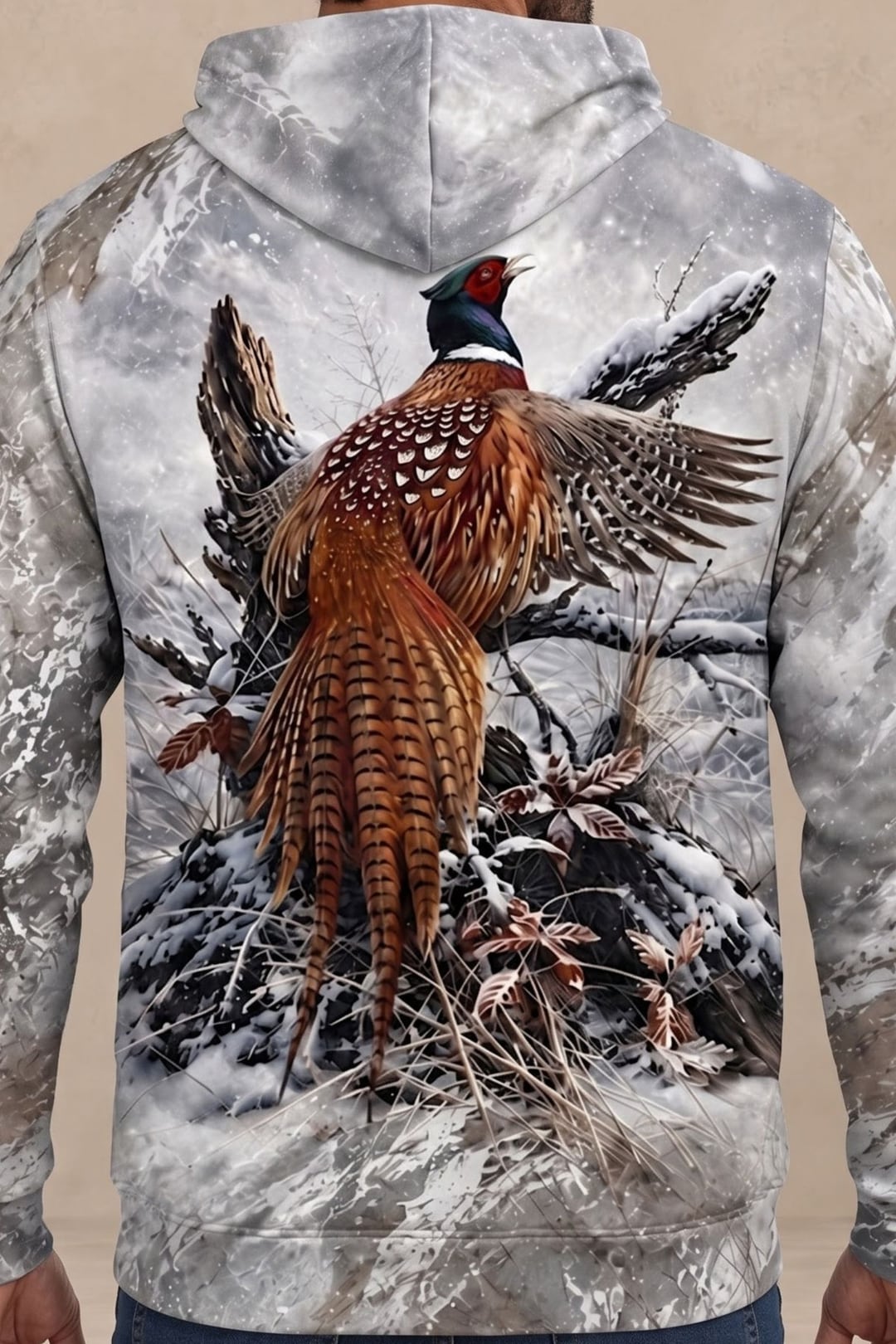 Performance Fleece-Lined Hoodie - Frozen Timber Pheasant Call image 4