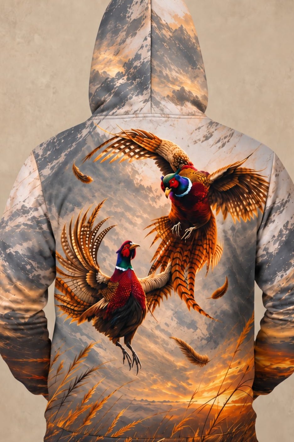 Performance Fleece-Lined Hoodie - Amber Horizon Pheasant Ascent image 4