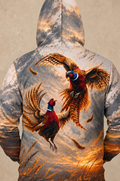 Performance Fleece-Lined Hoodie - Amber Horizon Pheasant Ascent image 4