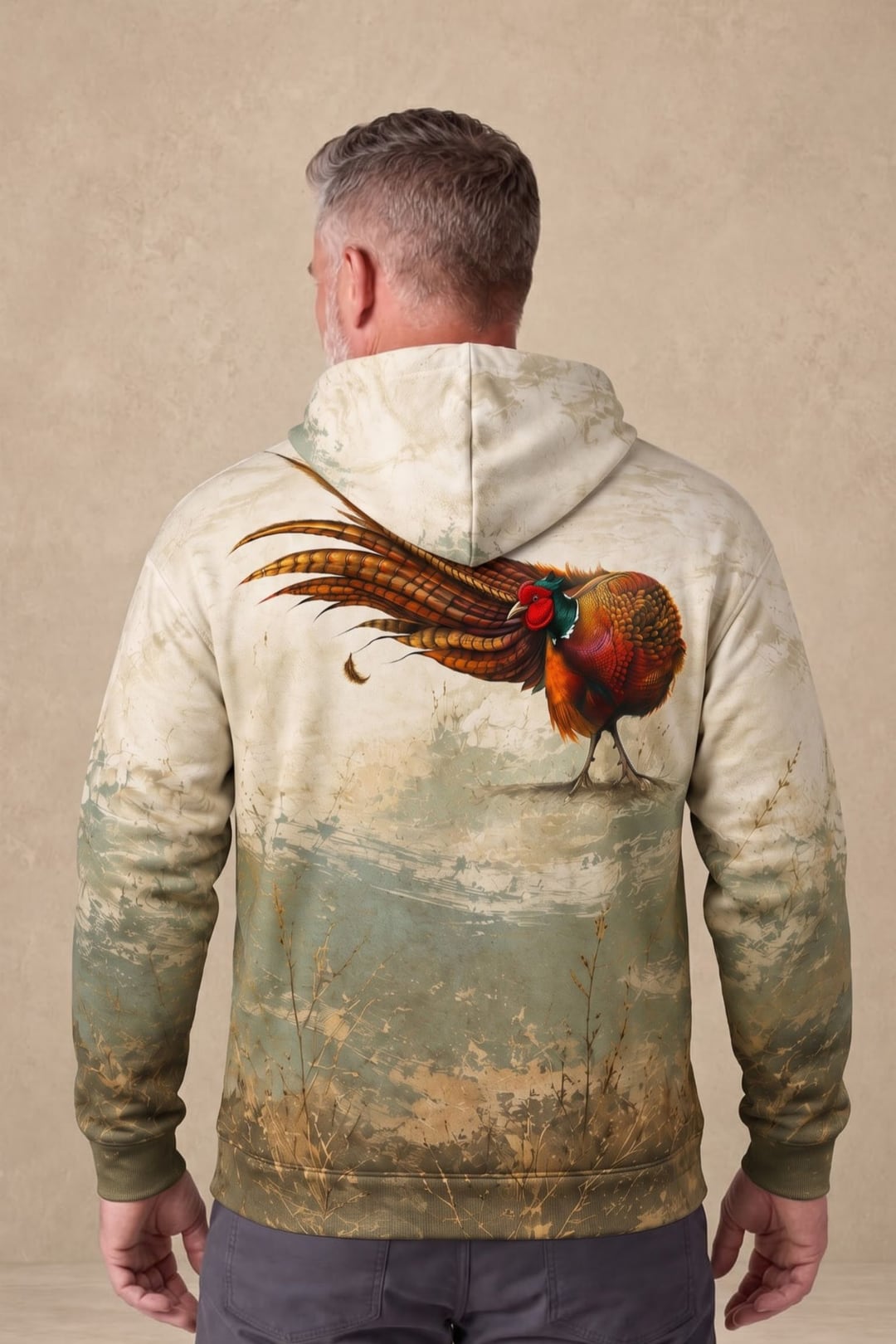 Performance Fleece-Lined Hoodie - Sage Brush Pheasant Stride image 2