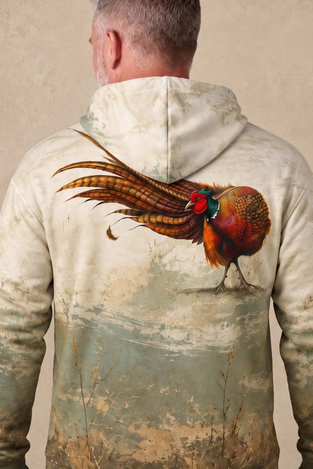 Performance Fleece-Lined Hoodie - Sage Brush Pheasant Stride image 4
