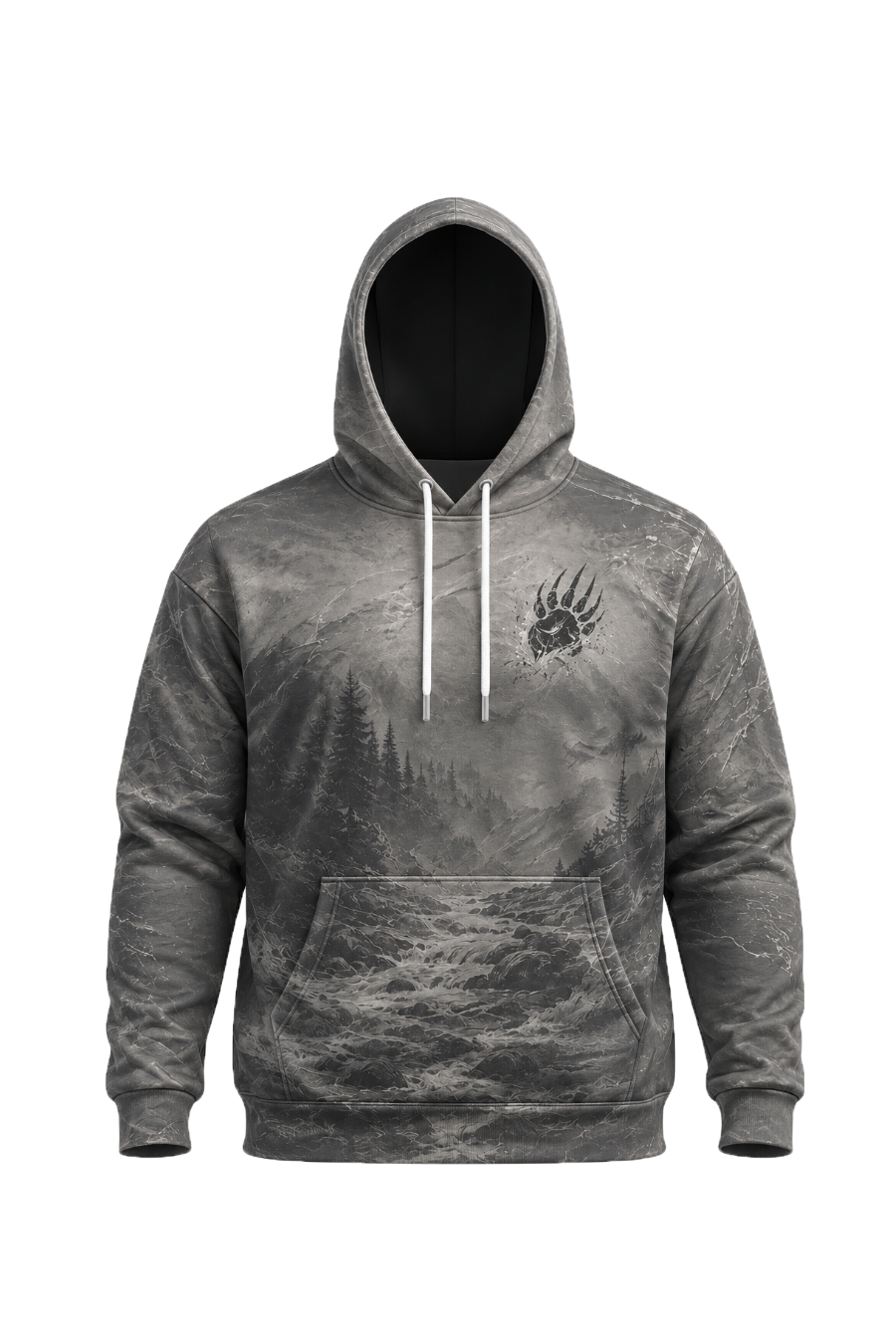 Performance Fleece-Lined Hoodie - Mountain Ridge Grizzly Charge image 6