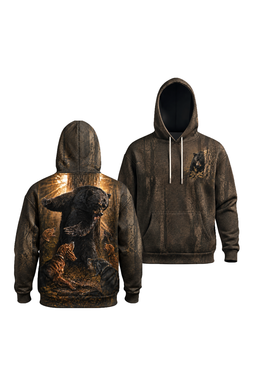 Performance Fleece-Lined Hoodie - Deep Timber Bear Stand image 1