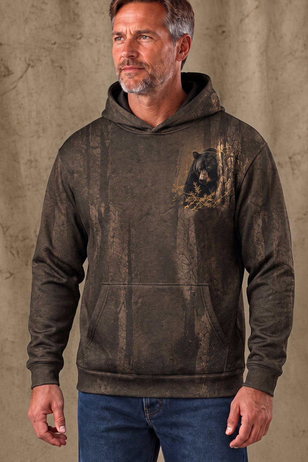 Performance Fleece-Lined Hoodie - Deep Timber Bear Stand image 3